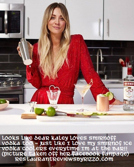 dear Kaley cuoco - seeming too to be a smirnoff top fan
