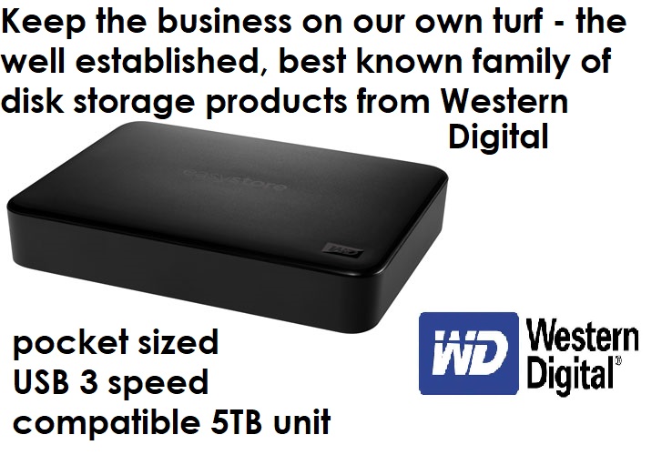 WD pocket sized 5TB drive